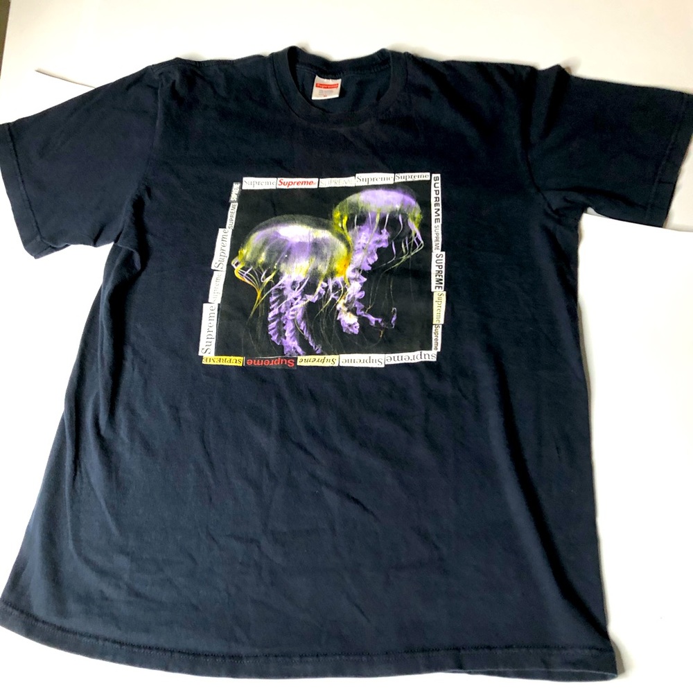 Supreme Jellyfish Navy Mens Medium T-Shirt Top